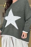 Big Softie Star Slouch Knit Deep Khaki -